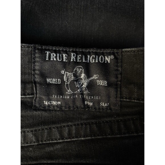 True Religion Rocco Flap Pockets Skinny Men’s W38 L34 Black Stretch Jeans - Picture 8 of 10